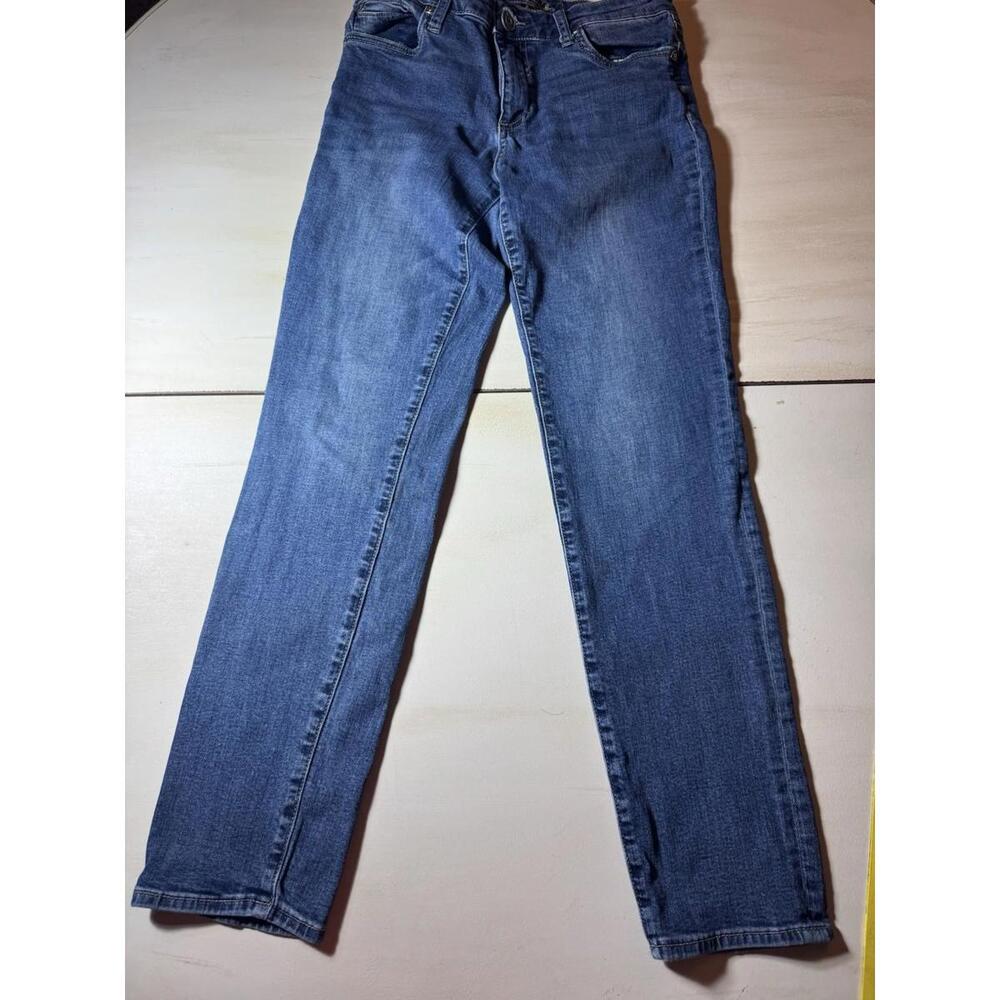 KUT from the Kloth Women's Katy Boyfriend‎ Jeans Blue Denim Distressed 5-Pocket